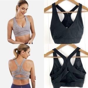 Manduka Yoga Black Cross back Sports Bra - Small